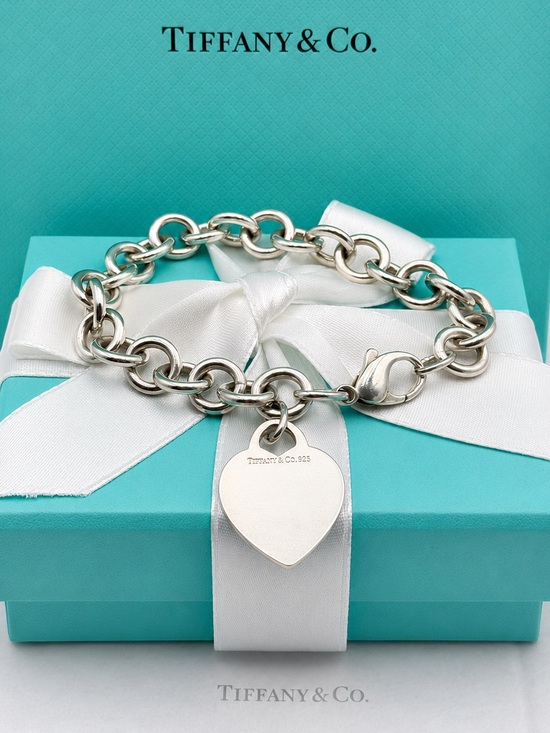 Tiffany & Co. Jewelry - Tiffany & Co. Heart Tag Charm Bracelet Sterling Silver 925 Gift Box & Pouch
